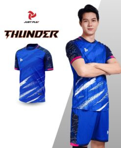 Quần áo đá bóng nữ Just Play Thunder màu xanh bích