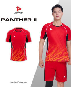Quần áo thể thao Just Play Panther II màu đỏ cho nữ