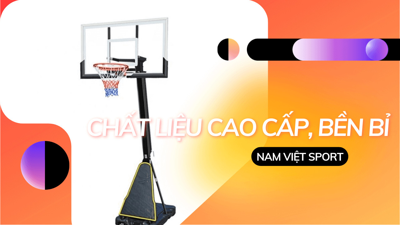 Rổ bóng rổ di động với đế chứa nước
