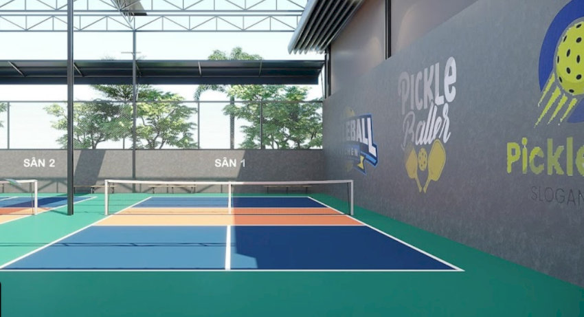 Không gian hiện đại của Sân CN Pickleball, thu hút cộng đồng Sơn Trà