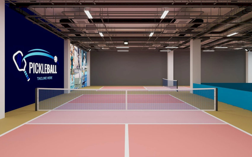 Hình ảnh mặt sân pickleball Polyurethane (PU) màu xanh lá, mang lại trải nghiệm êm ái khi xây dựng sân pickleball