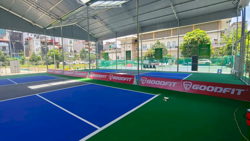 Tổng quan Sân Pickleball Mỹ Đình với 4 sân ngoài trời hiện đại