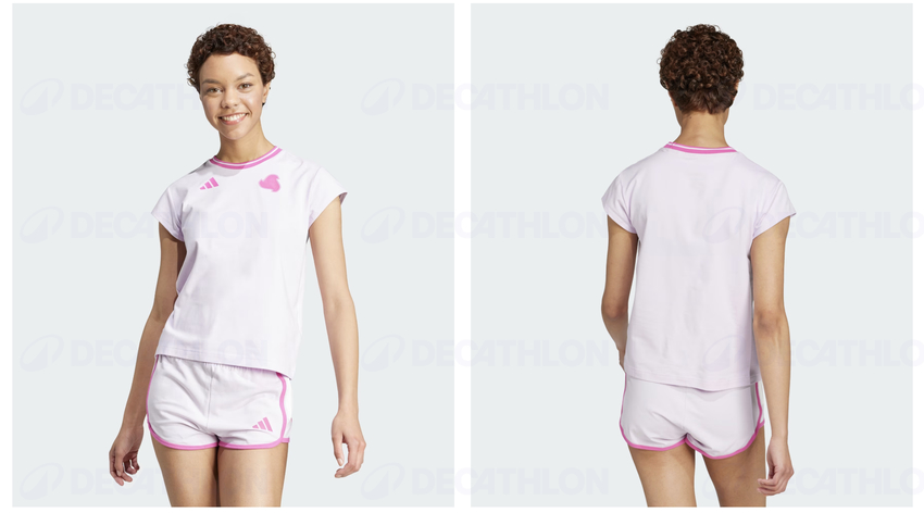 Set quần áo pickleball nữ Adidas hồng nhạt nữ tính, đồ pickleball Adidas nữ