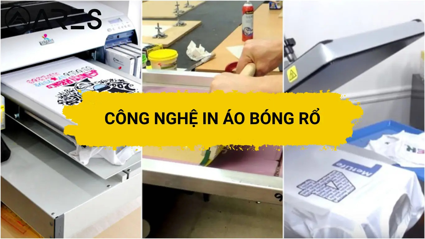 So sánh các công nghệ in áo bóng rổ phổ biến: in chuyển nhiệt, ép decal và in lụa.
