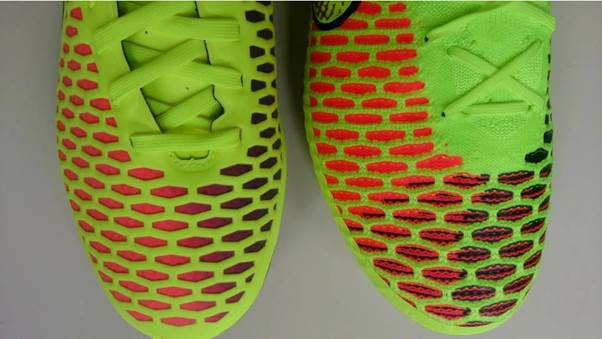 So sánh phần mũi giày của Nike Magista cổ thấp và cổ cao