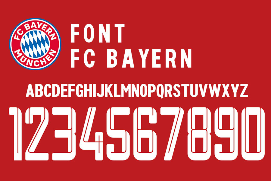 Tải font số áo bóng đá CLB Bayern Munich 2021-2022 mạnh mẽ