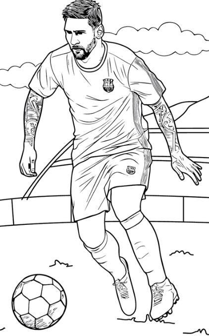 Tải tranh tô màu Messi đẹp miễn phí tại Tomauvui.com