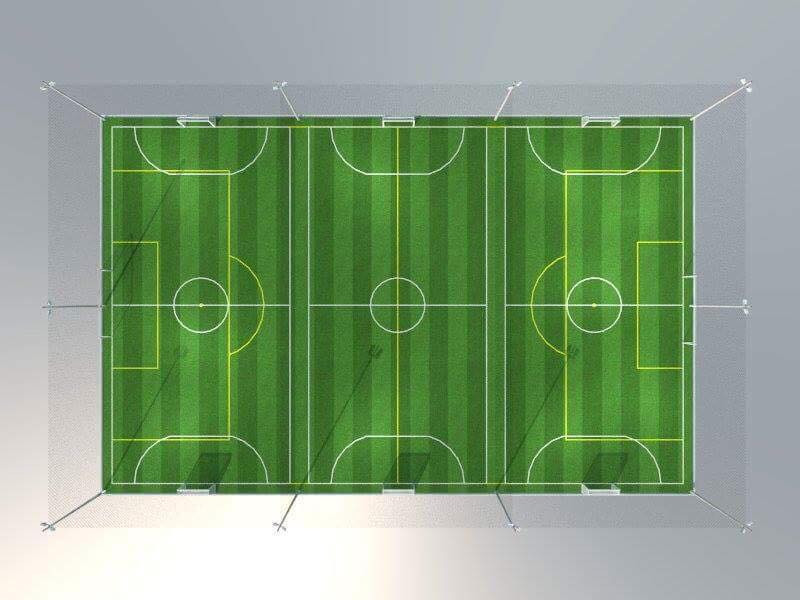 Thiết kế 3 sân cỏ nhân tạo