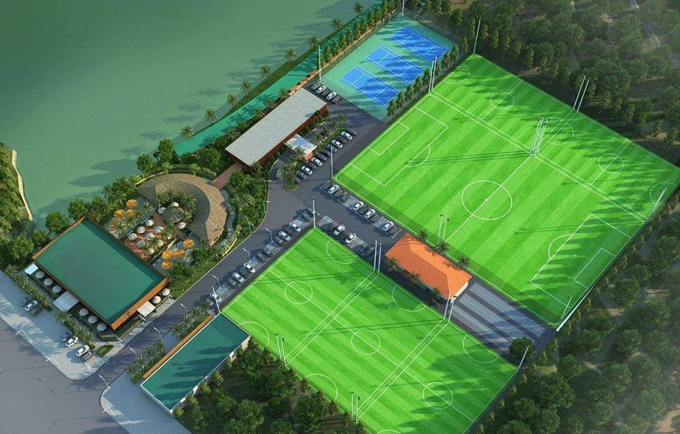 Thiết kế khu liên hợp 6 sân bóng đá đa dạng