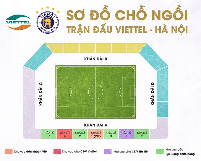 Sơ đồ chỗ ngồi Viettel - Hà Nội