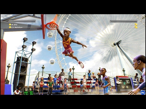 Trailer game NBA Playgrounds, nổi bật với đồ họa 3D hoạt hình và lối chơi game bóng rổ offline arcade