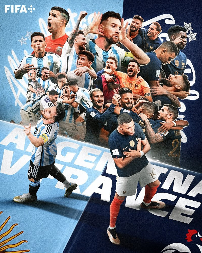 Trận chung kết World Cup 2022 giữa Argentina và Pháp là một cuộc đối đầu kinh điển, nơi hai huyền thoại Lionel Messi và Kylian Mbappé cống hiến những pha bóng đỉnh cao.