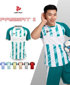 Trang phục đá bóng nữ Just Play Passat II màu trắng công