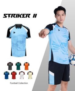 Trang phục đá bóng nữ Just Play Striker II màu xanh biển