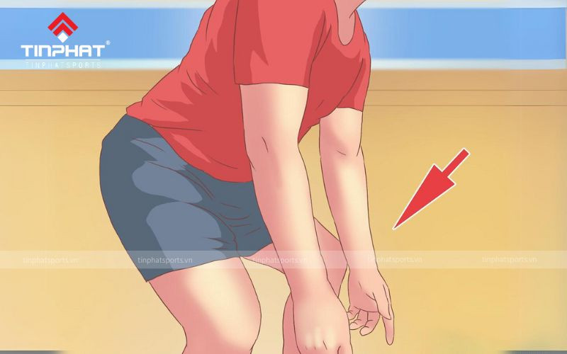 Tư thế chuẩn bị đúng cách cho cú đập bóng chuyền hơi mạnh mẽ
