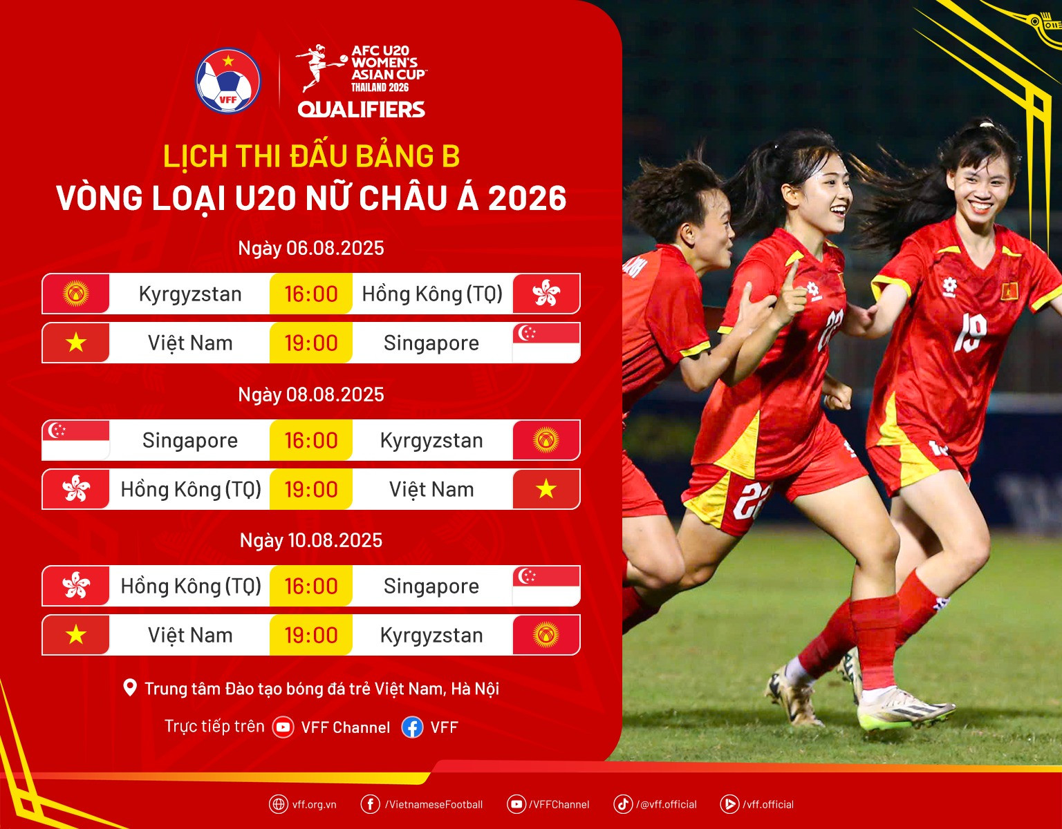 U20 nữ Việt Nam thi đấu quyết tâm tại vòng loại bóng đá U20 nữ châu Á 2026