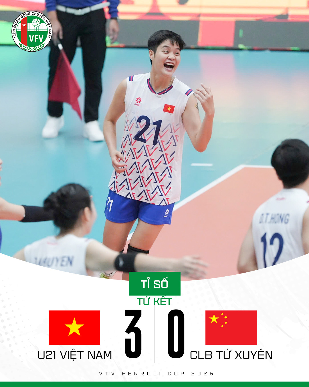 U21 Việt Nam ăn mừng chiến thắng lịch sử trước Tứ Xuyên tại VTV Cup