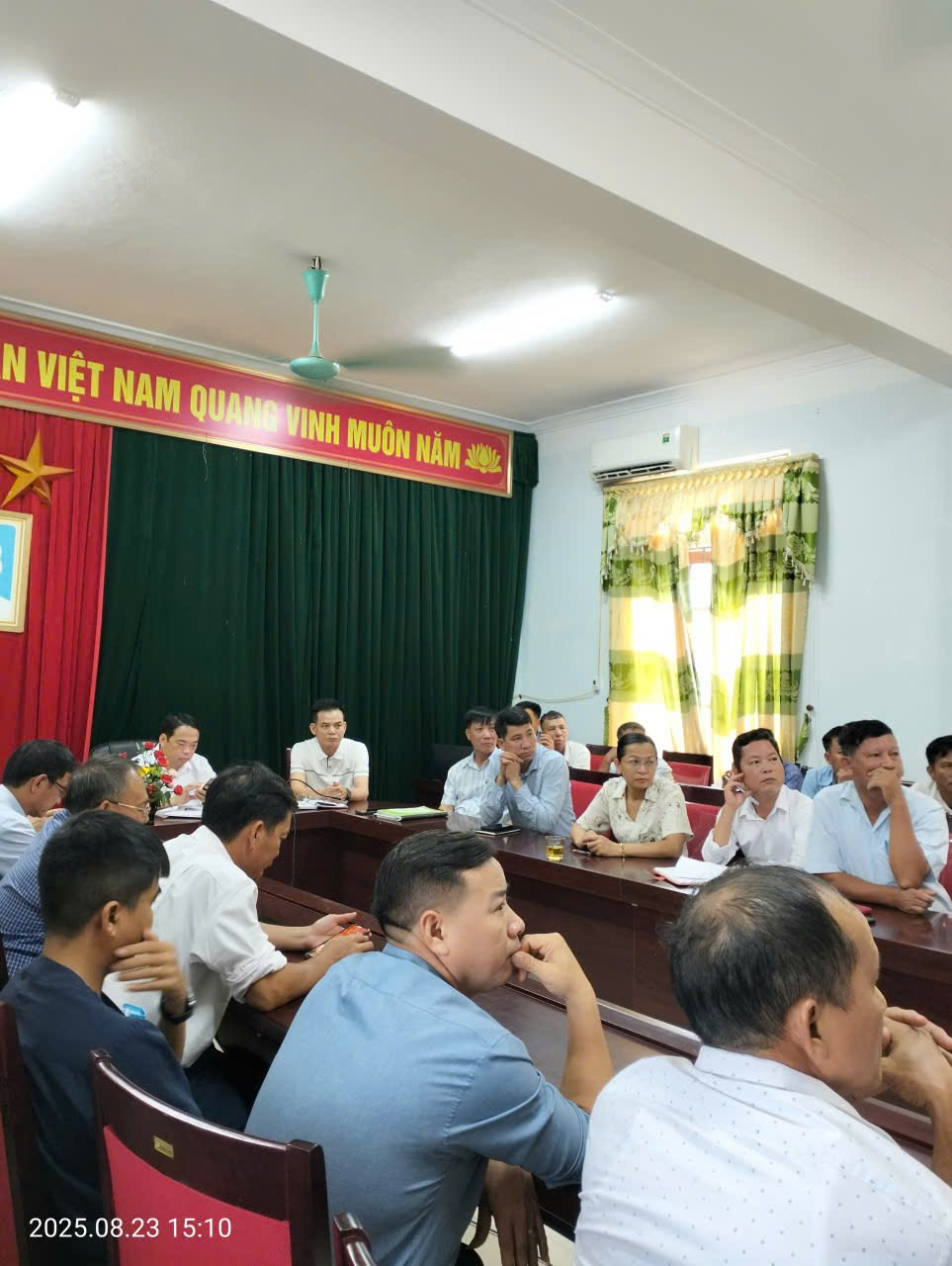UBND Xã Nam Đàn khẩn trương trong công tác phòng chống bão số 5