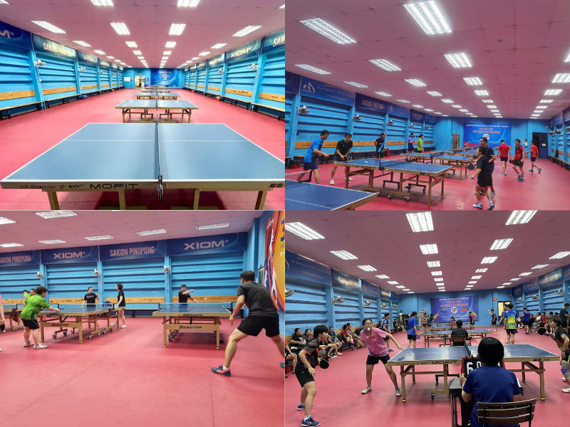 Không gian luyện tập bóng bàn chuyên nghiệp tại Saigon Pingpong