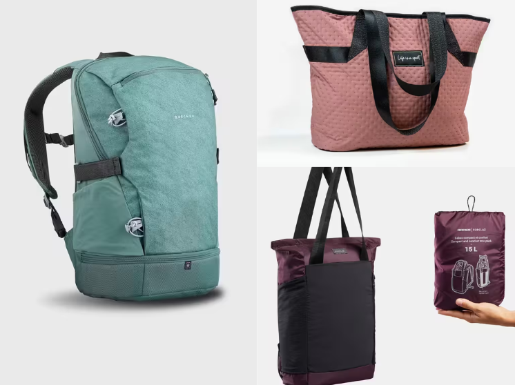 Túi tote, balo thể thao đa năng từ Decathlon là món quà 20/10 cho cô giáo tiện dụng, phong cách