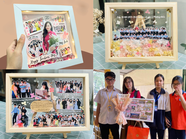 Một khung ảnh nhỏ, ngàn kỷ niệm đẹp về cô giáo và tập thể lớp