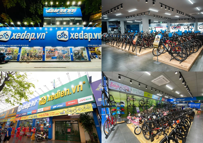 Xedap.vn là cửa hàng xe đạp uy tín ở Hà Nội với hơn 200 mẫu xe đa dạng để lựa chọn