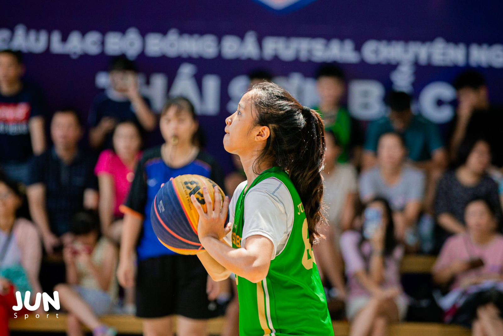 Sân tập bóng rổ hiện đại và chất lượng tại trung tâm Jun Sport