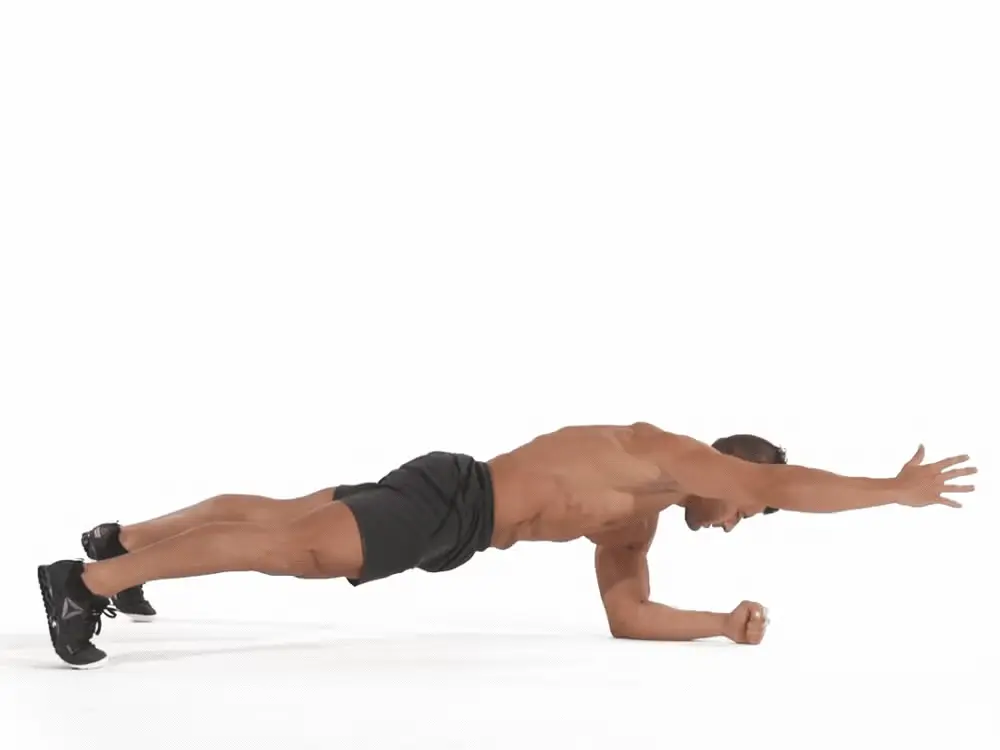 Plank Raise củng cố vai và cơ core