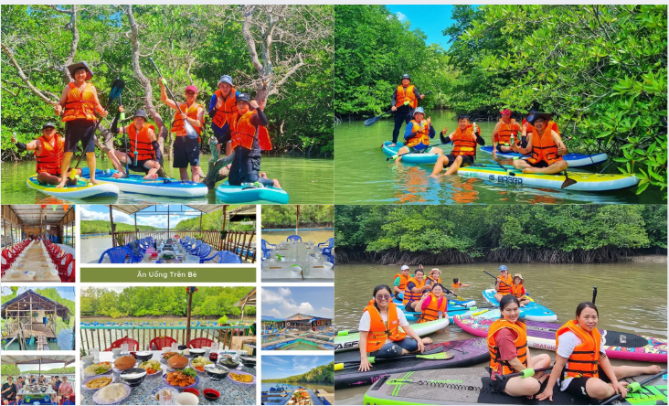 Chèo SUP Sài Gòn trong khung cảnh rừng ngập mặn với Hoa Sen Group Travel