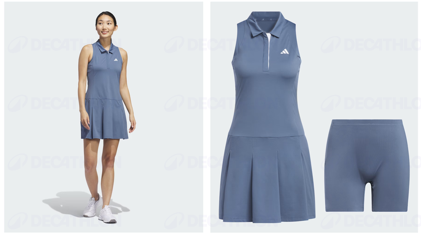 Váy polo không tay xanh dương có quần trong, váy polo pickleball nữ