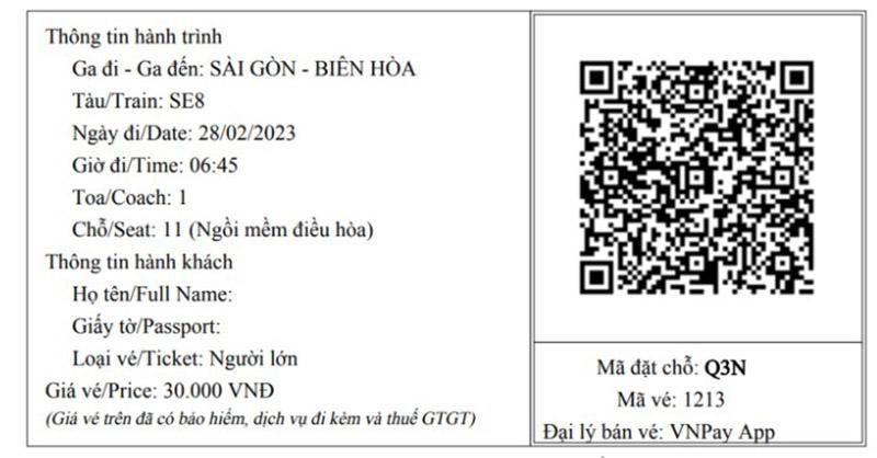 Minh họa vé tàu điện tử trên thiết bị di động, so sánh với định dạng vé giấy
